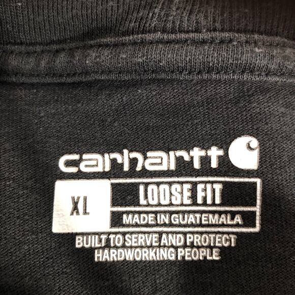 Carhartt Loose Fit Long Sleeve Black T-shirt Mens Size XL - Picture 3 of 8